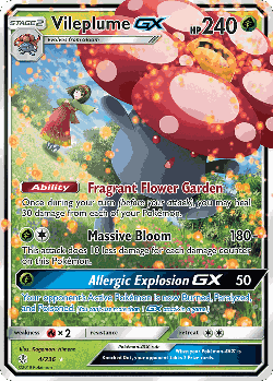 Vileplume-GX Pokémon TCG card art