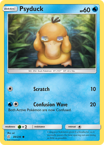 Psyduck #40 from Cosmic Eclipse - Common - Illustrated by sui
