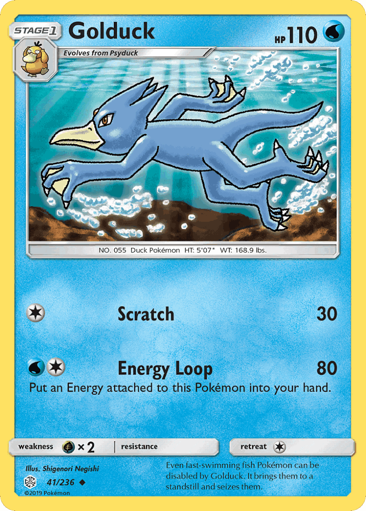 Golduck #41 from Cosmic Eclipse - Uncommon - Illustrated by Shigenori Negishi