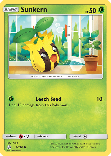 Sunkern Pokémon TCG card art