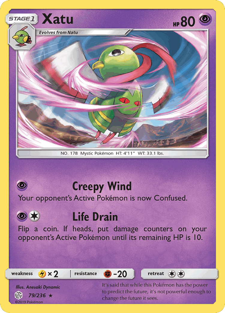 Xatu #79 from Cosmic Eclipse - Rare - Illustrated by Anesaki Dynamic
