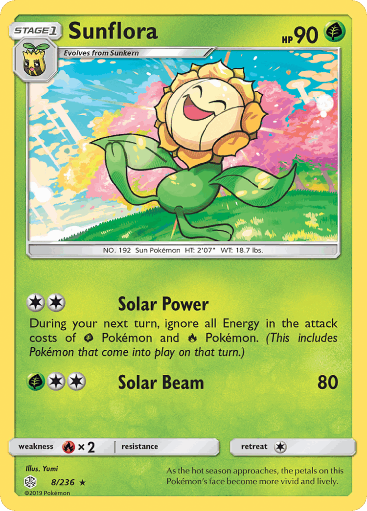 Sunflora #8 from Cosmic Eclipse - Rare - Illustrated by Yumi