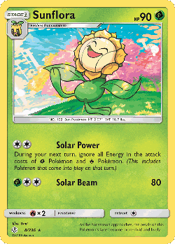 Sunflora Pokémon TCG card art