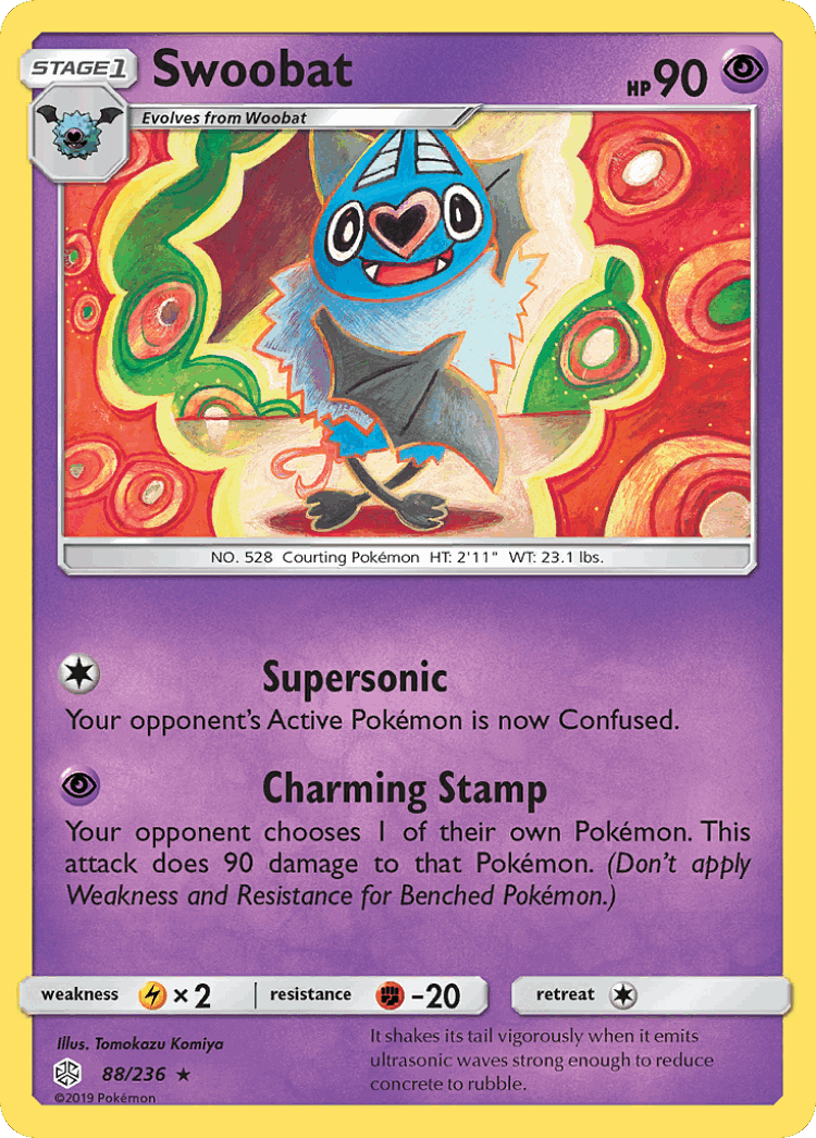 Swoobat #88 from Cosmic Eclipse - Rare - Illustrated by Tomokazu Komiya