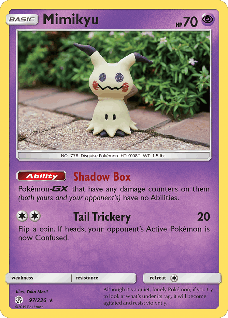 Mimikyu #97 from Cosmic Eclipse - Rare - Illustrated by Yuka Morii