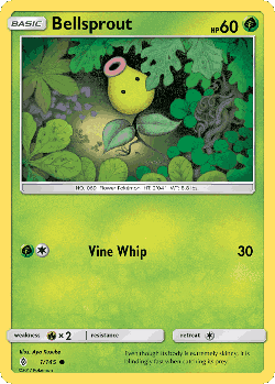 Bellsprout Pokémon TCG card art