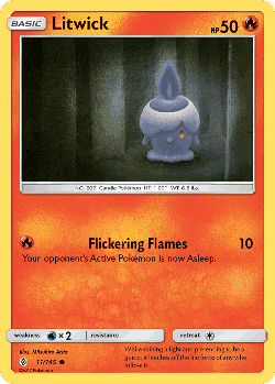 Litwick Pokémon TCG card art