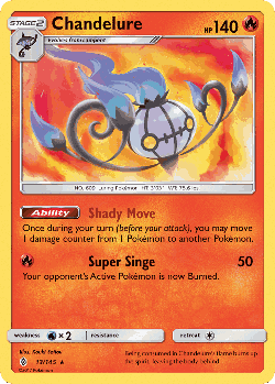 Chandelure Pokémon TCG card art