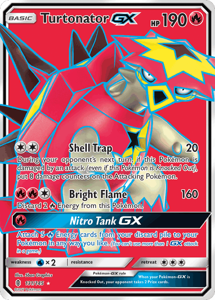 Turtonator-GX #131 from Guardians Rising - Rare Ultra - Illustrated by 5ban Graphics
