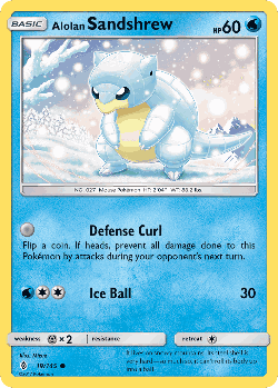 Alolan Sandshrew Pokémon TCG card art