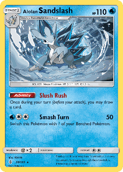 Alolan Sandslash Pokémon TCG card art