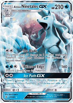 Alolan Ninetales-GX Pokémon TCG card art