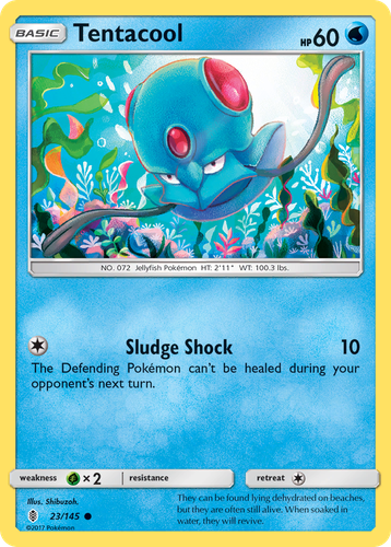 Tentacool #23 from Guardians Rising - Common - Illustrated by Shibuzoh.
