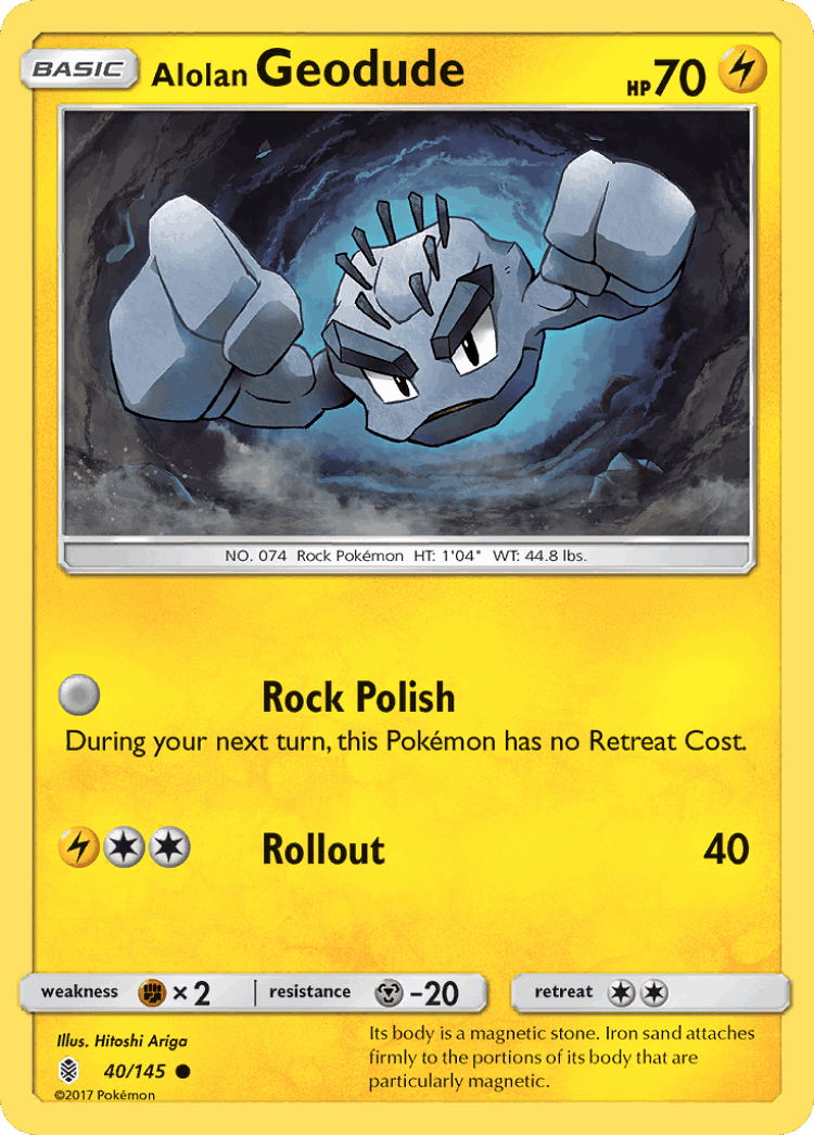 Alolan Geodude #40 from Guardians Rising - Common - Illustrated by Hitoshi Ariga