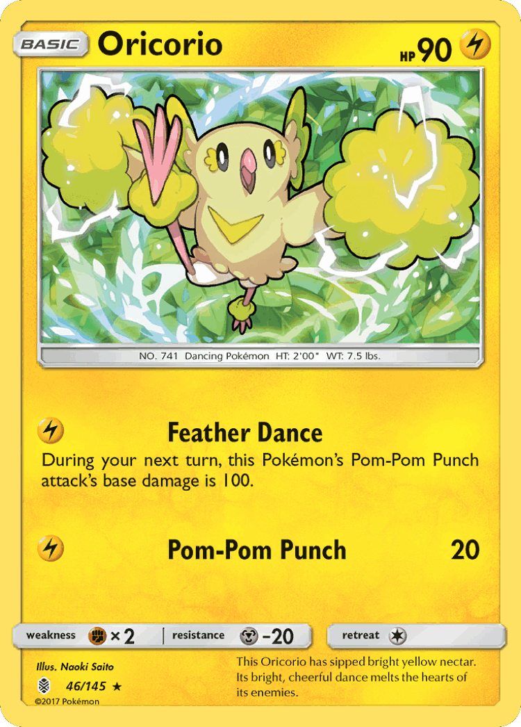 Oricorio #46 from Guardians Rising - Rare - Illustrated by Naoki Saito