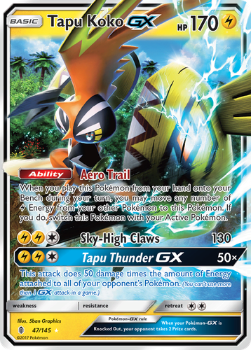 Tapu Koko-GX 47, Guardians Rising