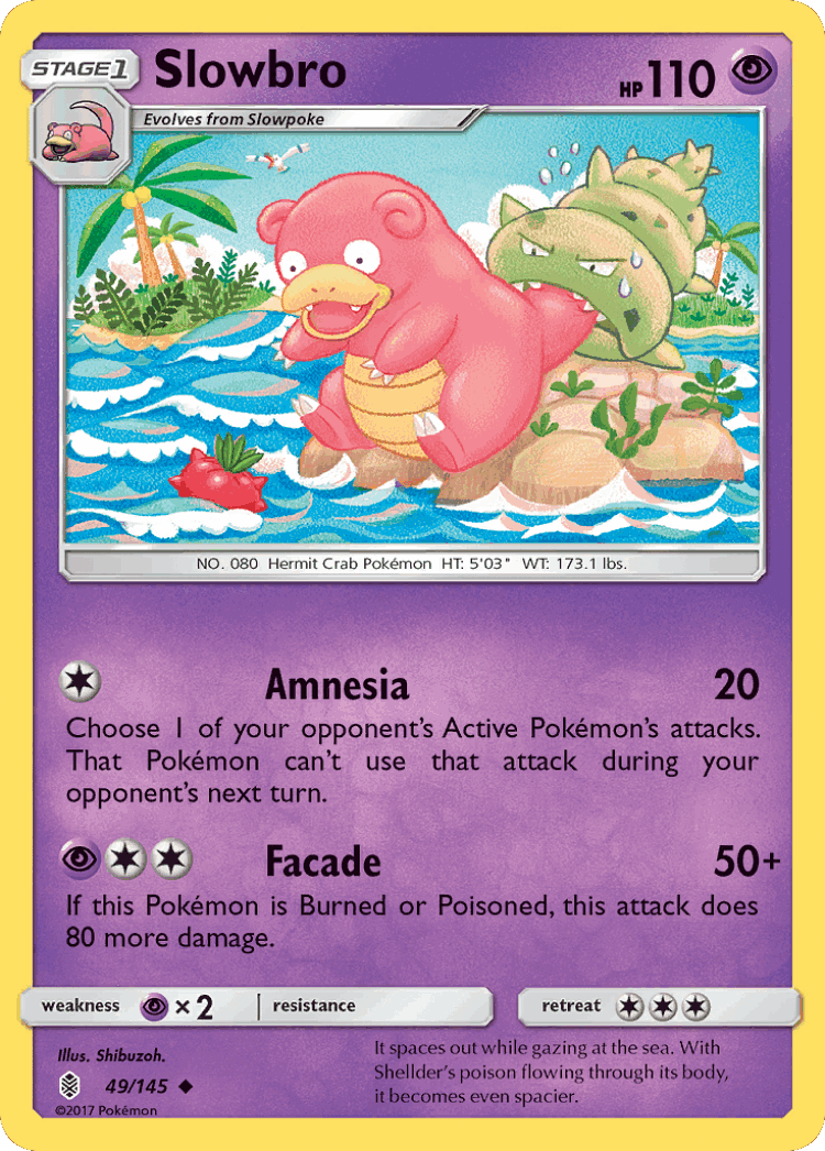 Slowbro #49 from Guardians Rising - Uncommon - Illustrated by Shibuzoh.