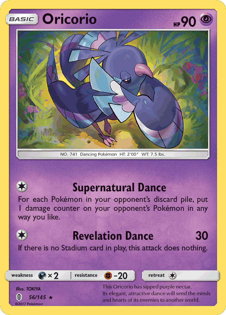 Oricorio #56 from Guardians Rising - Rare - Illustrated by TOKIYA