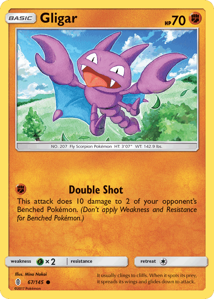 Gligar #67 from Guardians Rising - Common - Illustrated by Mina Nakai