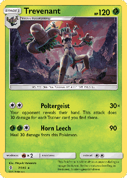 Trevenant Pokémon TCG card art