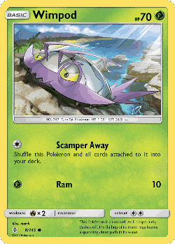 Wimpod Pokémon TCG card art