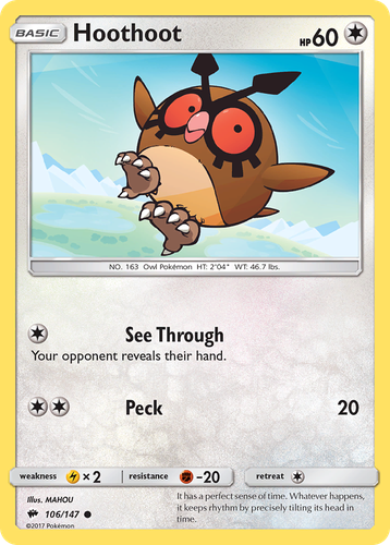 Hoothoot 106, Burning Shadows