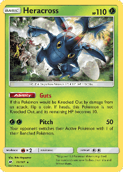 Heracross Pokémon TCG card art
