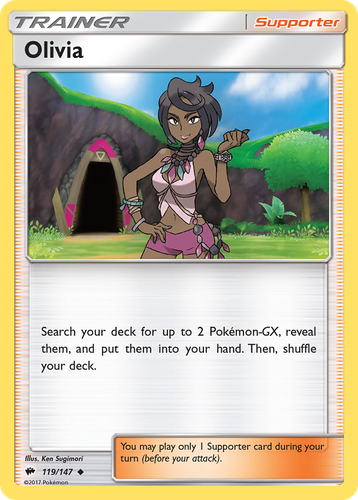Olivia #119 from Burning Shadows - Uncommon - Illustrated by Ken Sugimori