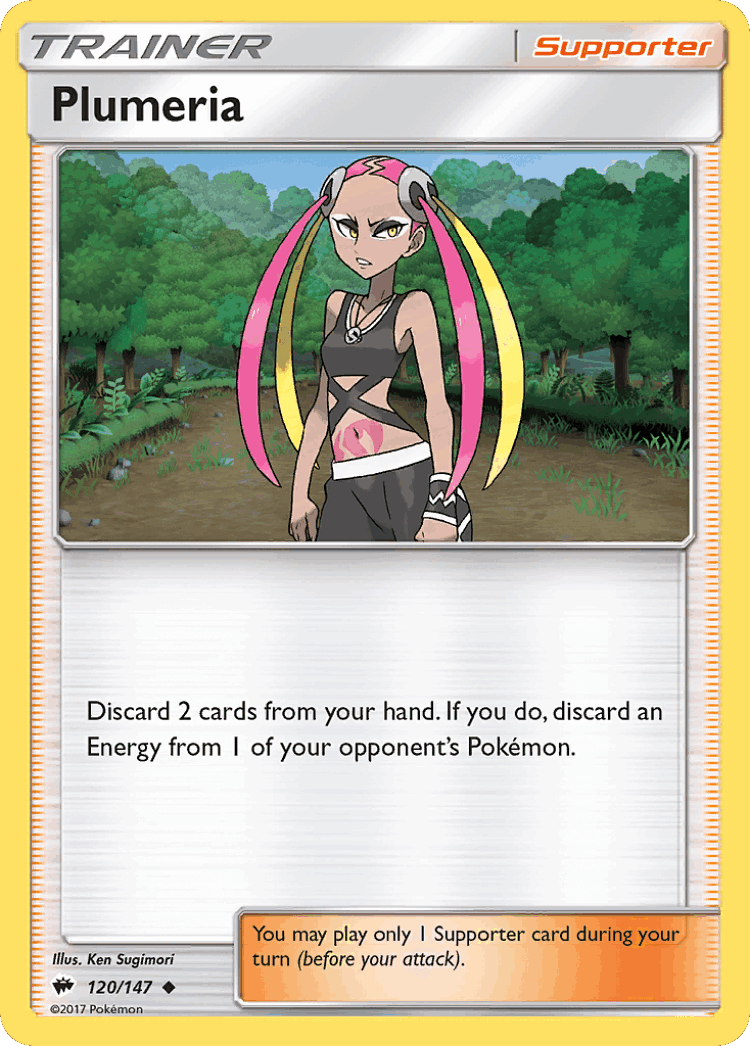 Plumeria #120 from Burning Shadows - Uncommon - Illustrated by Ken Sugimori