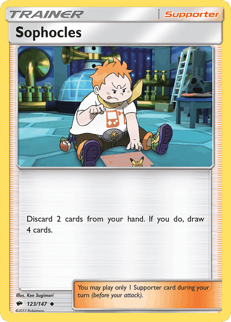 Sophocles #123 from Burning Shadows - Uncommon - Illustrated by Ken Sugimori