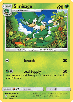 Simisage Pokémon TCG card art