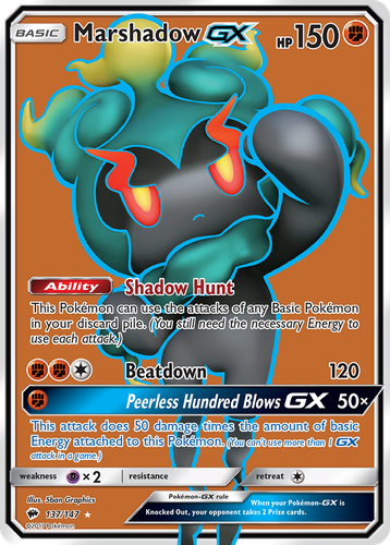 Marshadow-GX #137 from Burning Shadows - Rare Ultra - Illustrated by 5ban Graphics