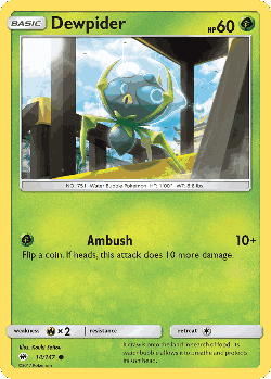 Dewpider Pokémon TCG card art