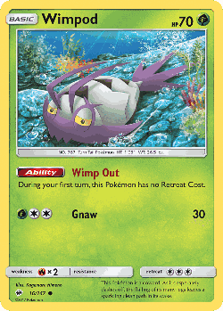 Wimpod Pokémon TCG card art