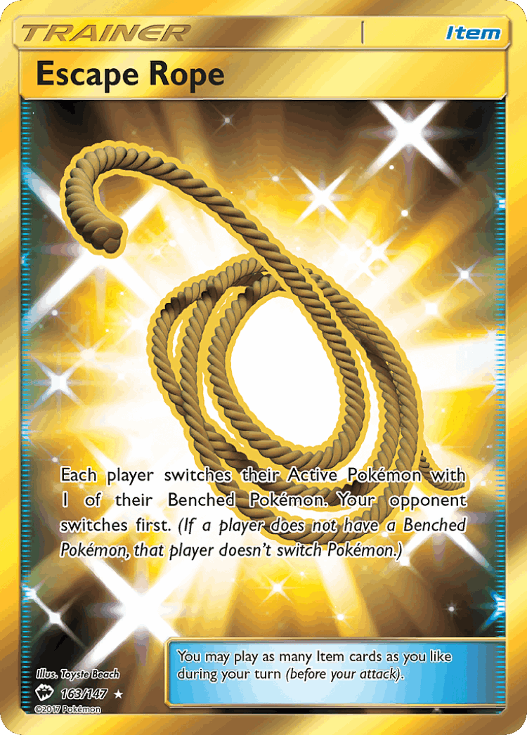 Escape Rope #163 from Burning Shadows - Rare Secret - Illustrated by Toyste Beach
