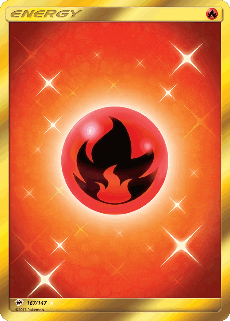 Fire Energy #167 from Burning Shadows - Rare Secret