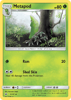 Metapod Pokémon TCG card art
