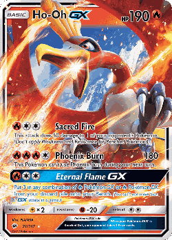 Ho-Oh-GX Pokémon TCG card art