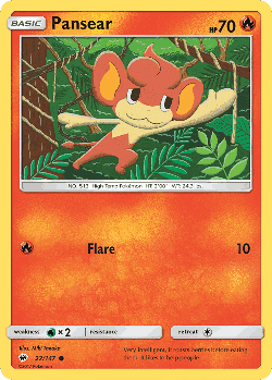 Pansear Pokémon TCG card art