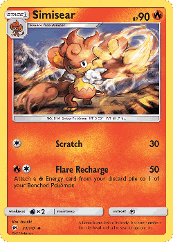 Simisear Pokémon TCG card art