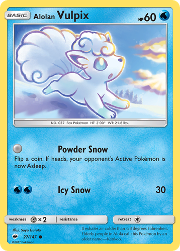 Alolan Vulpix 27, Burning Shadows