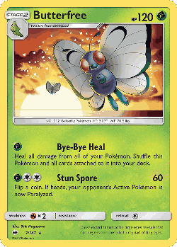 Butterfree Pokémon TCG card art