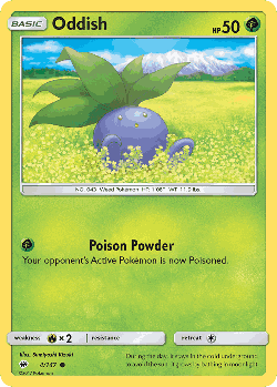 Oddish Pokémon TCG card art