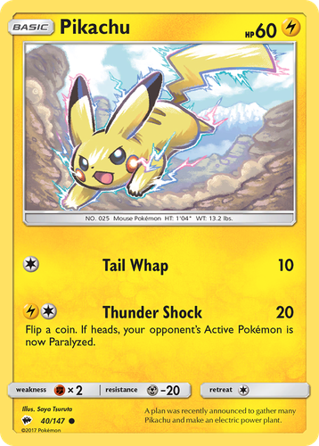 Pikachu 40, Burning Shadows