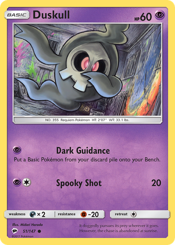 Duskull #51 from Burning Shadows - Common - Illustrated by Midori Harada