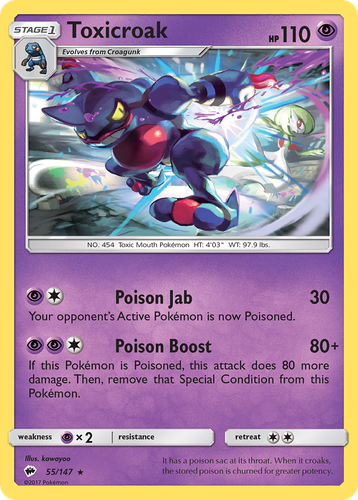 Toxicroak 55, Burning Shadows