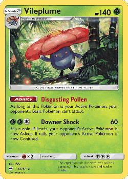 Vileplume Pokémon TCG card art
