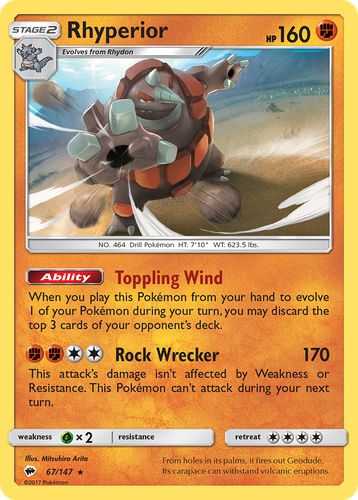 Rhyperior 67, Burning Shadows