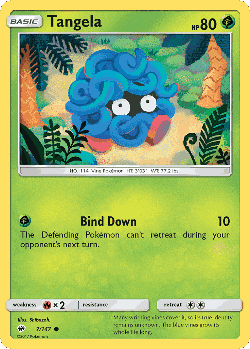 Tangela Pokémon TCG card art