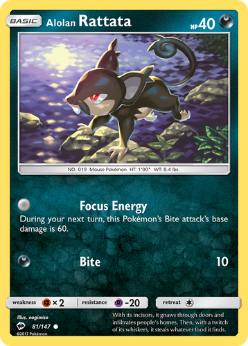 Alolan Rattata 81, Burning Shadows